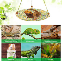 Bearded Dragon Bed, Large Reptile Hammock for Lizard Cage, Gecko & Chameleon Acc