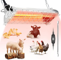 Large 400W Heat Lamp for 60 Chicks, Chicken Coop Heater with Carbon Fiber Bulb C