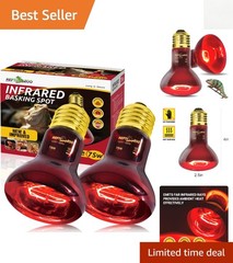 Long-lasting 75W Reptile Heat Lamp – Infrared Basking Light for Healthy Habitats