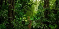 YongFoto Reptile Tank Terrarium Background 48×20 inch Tropical Rainforest Jun…