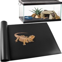 TCYPUHL Reptile Carpet, Mat, Bearded Dragon, 1 PCS, Black 18″×79″