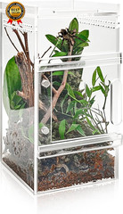 Pre-Assembled Jumping Spider Enclosure 3X3X6 Inch Acrylic Spider Cage Insect Ter