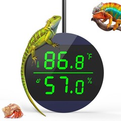 Reptile Thermometer and Humidity Gauge, LED Digital Thermometer Hydrometer, R…
