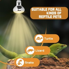 Heat Lamp Bulbs, UVA Intense Basking Spot Light Reptile Heat Lamp(Clear) 50W,…