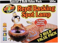 Zoo Med Repti Basking Spot Lamps 100W Double Reflector Beam 2Pk – 2 Pack
