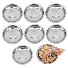 8 PCS 2.5 Inch Stainless Steel Hermit Crab Feeding Dishes Food Water Bowl