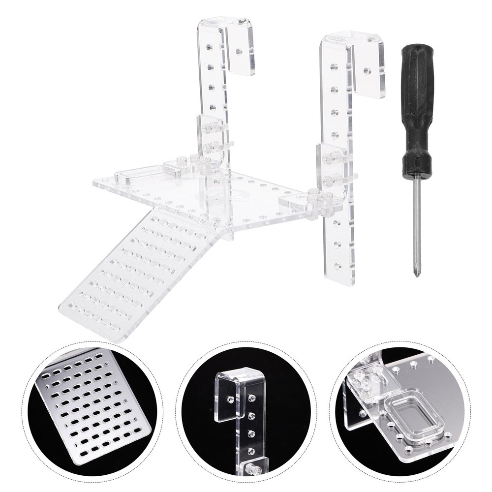 Turtle Basking Platform Acrylic Wall Mount Floating Ramp Reptile Tank Rest Shelf