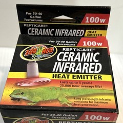 Zoo Med ReptiCare Ceramic Infrared Heat Emitter 100w For 30-40 Gallon Terr/223e