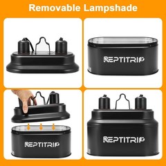 Dual Reptile Light Fixture with Switches, Reptile Heat Lamp Fixture, Reptiles Te