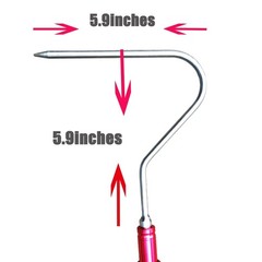 48” High-Carbon Snake Hook Catcher Stick Tongs Grabber Reptile Pick-up Handl…