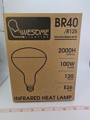 1 PK-100W Infrared Heat Lamp Bulbs Grow/Reptiles/Amphibians/Plants