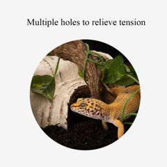 Artificial Birch Log Tortoise Small Animal Habitat Bearded Dragon Hide Cave↑