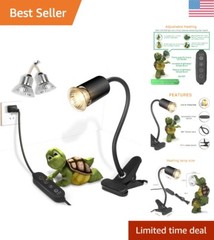 Premium Reptile Heat Lamp: Adjustable, Timed Heating with UVA/UVB Light – 50W