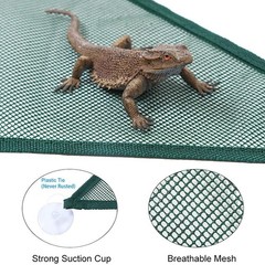 2Pcs Durable Pet Hammock Toy Olive Green Mesh Reptile Swing for Lizards