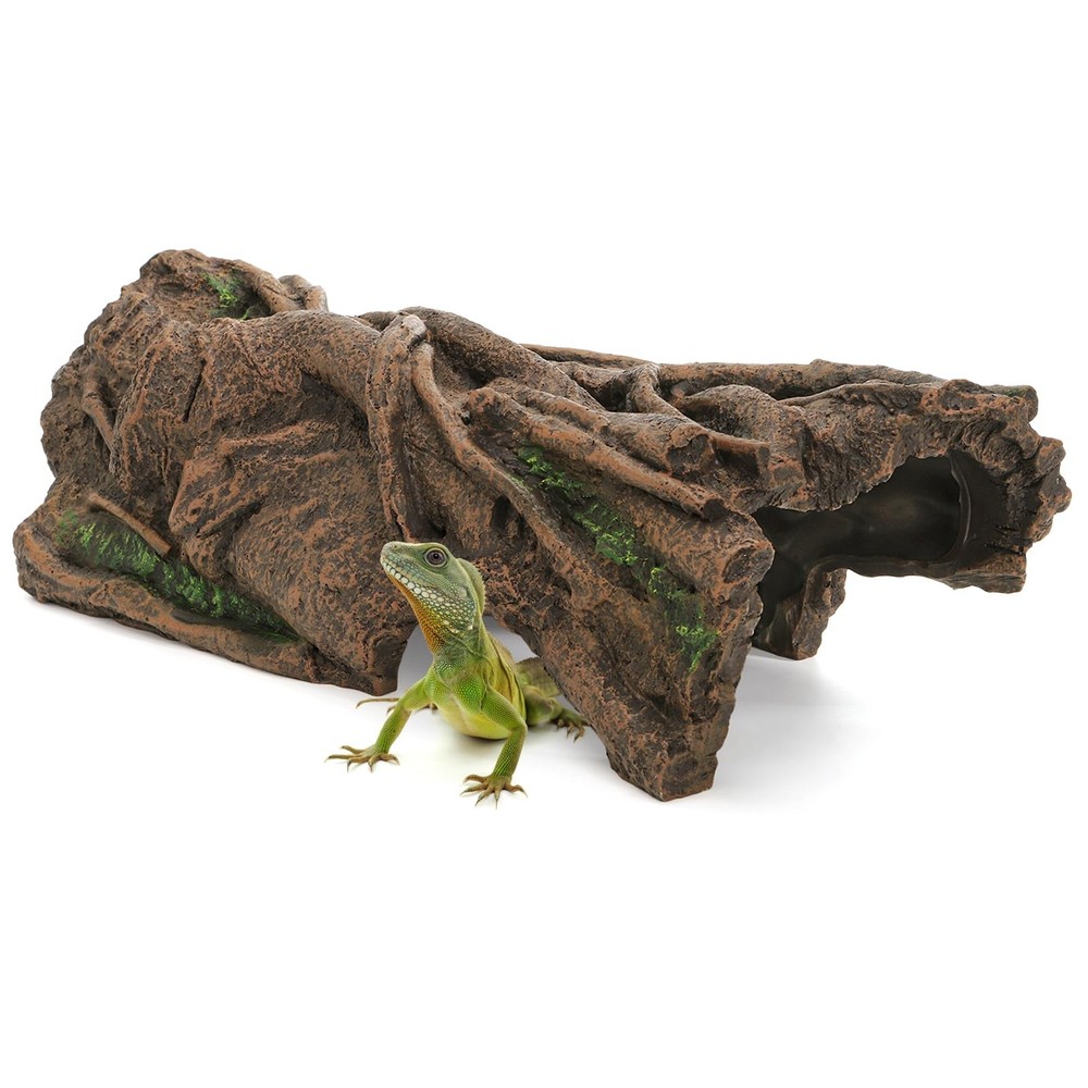 Jowgut Aquarium Resin Bark, 13.8″ L × 6.7″ W × 4″ H Snake Reptile Hide, Large…