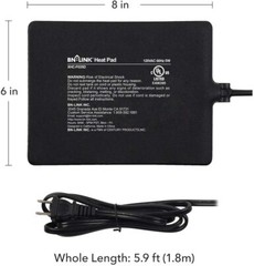 BN-LINK Pet Heating Pad Mat for Turtles, Lizards, Frogs, and Other Reptiles