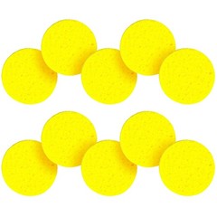 Hermit Crab Sponges for Water, 10 Pack Unbleached Yellow