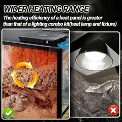 Reptile Heat Panel Adjustable Temperature Reptile Heating Plate, Non-Light He