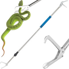 Snake Grabber Tool, 69″ Snake Tongs Long Handle for Rattlesnake Reptile Tongs