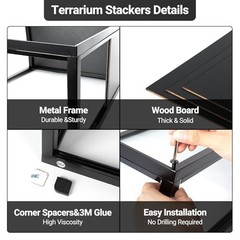 Repti Zoo Terrarium Stacker for 30 x 12 Reptile & Amphibian Enclosure