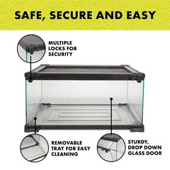 Zilla QuickBuild 10 Gallon Glass Terrarium 20x12x10 Front Door Easy Clean