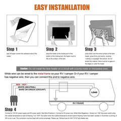 Facon 12″ x 18″12V RV Tank Heater Pad with Thermostat – 2Pack, 12Volts Heatin…