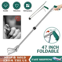 Heavy Duty 47″ Snake Tongs +39″ Hook +Bag Reptile Grabber Catcher Handling Tool