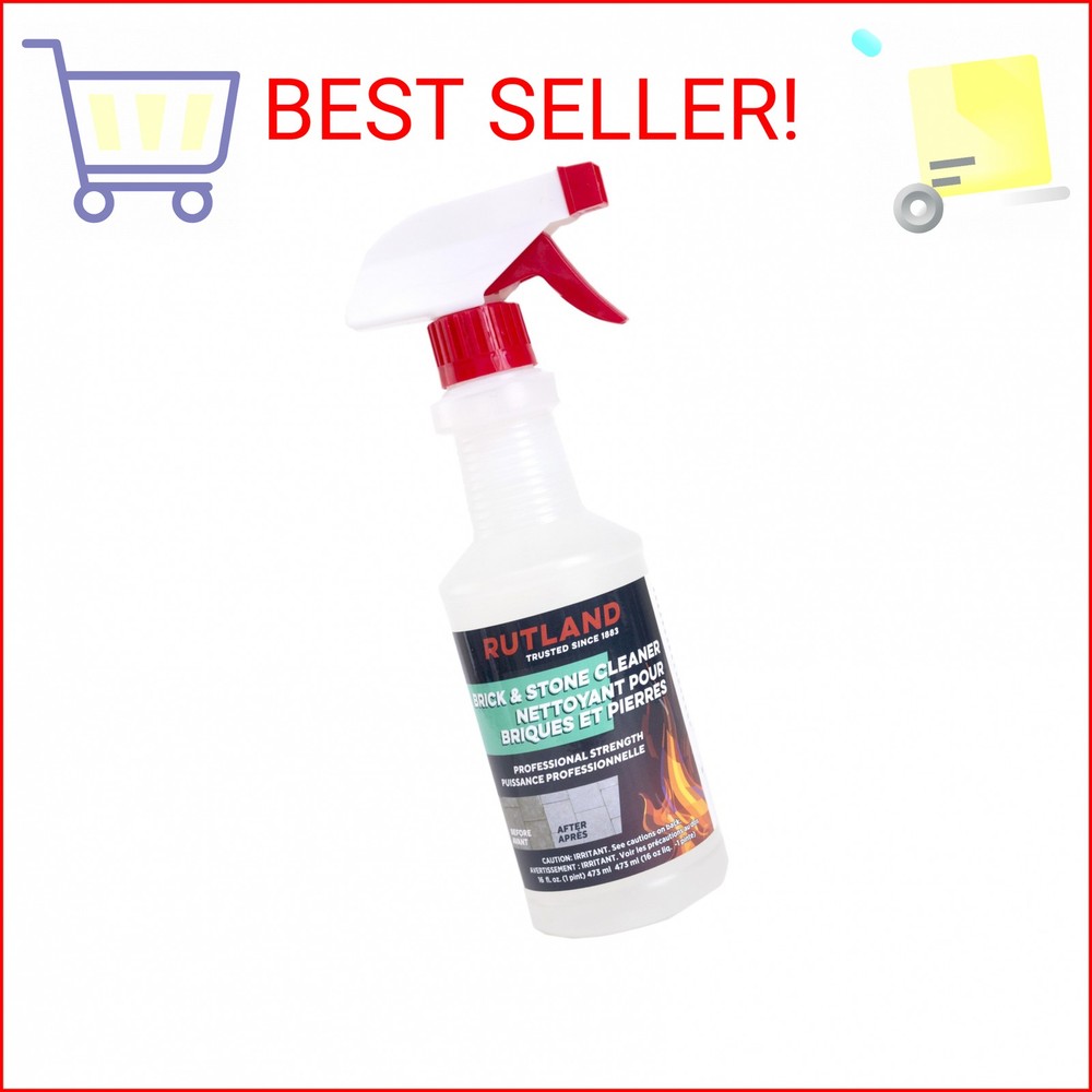 Rutland Brick and Stone Cleaner for Fireplace, Fire Brick, Terracotta, Marble &