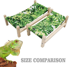 Bearded Dragon Bed, Wooden Reptile Sleeping Hammock, Bearded Dragon Tank Accesso