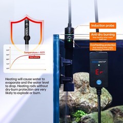 AQUASMITH Aquarium Heater,50w/100w/150w/200w/300w/500w Submersible Fish Tank …