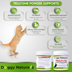 Trulysine L-Lysine for Cats Immune Support Oral 100 Grams ( 500mg / Scoop)