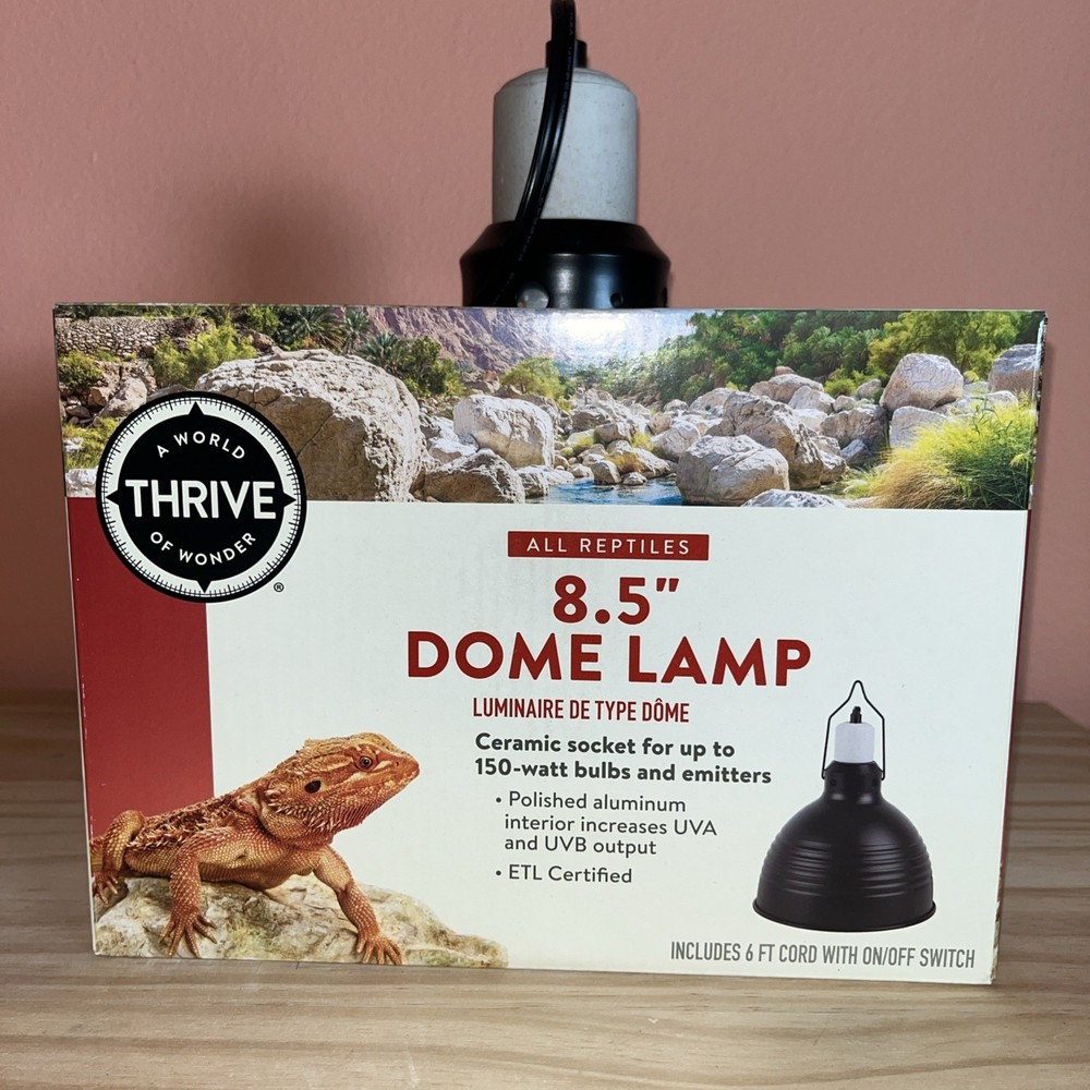 New Thrive 8.5″ Dome Lamp 6ft Cord On/Off Switch for 150 Watt bulb