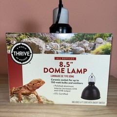 New Thrive 8.5″ Dome Lamp 6ft Cord On/Off Switch for 150 Watt bulb