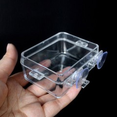 2pcs Reptile Water Dish Transparent Basin Lizard Feeder Anti-Escape Feeding Bowl