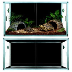 Reptile Enclosure 120 Gallon Large Reptile Terrarium Habitat Tank, 48″x24″x24″