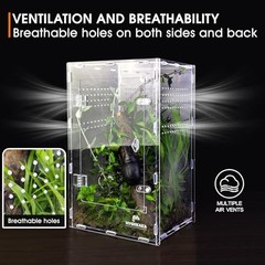 Acrylic Jumping Spider Enclosure – Insect Terrarium for Spiders, Mantises, Taran