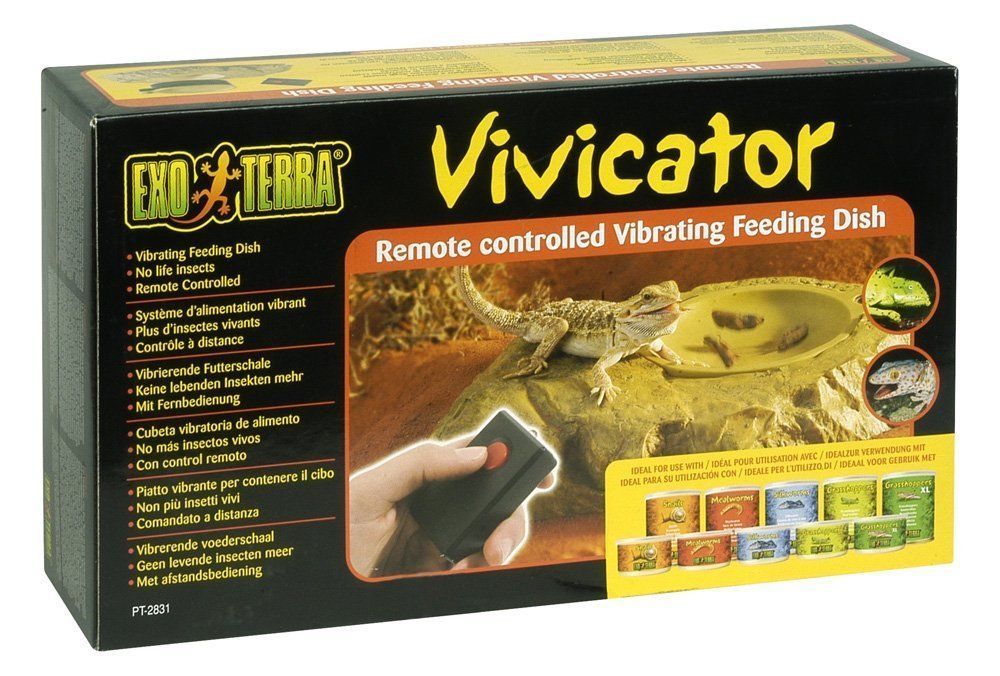 Exo Terra Vivicator Vibrating Reptile Feeding Dish with Remote
