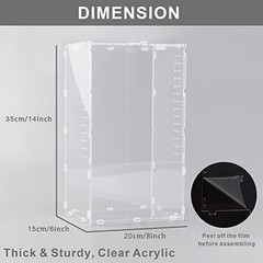 Aiicioo Micro Habitat Terrarium Enclosure 8x6x14 Inches