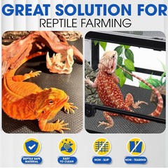 [Premium] 24″x60″ Reptile Substrate Mat with 4 PCS Rug Gripper, Extra Thick &