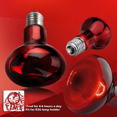 MCLANZOO 2 Pack 50W Reptile Heat Lamp Red