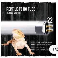 Reptil King UVB Reptile Light, 24W T5 Light Fixture and 10.0 24Watt,