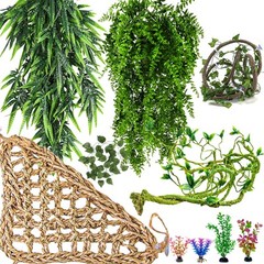 Reptile Plants for Bearded Dragon Tank Accessories, Reptile Hammock Terrarium
