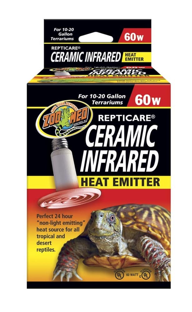 Zoo Med 60 Watt Ceramic Heat Emitter 24 Hour Heat 10-20 Gal. Terrarium – 4 Pack