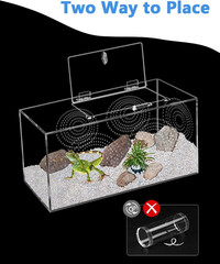 Jumping Spider Enclosure – 11.7X6X6 Inch Large Acrylic Terrarium for Tarantul…
