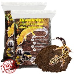 Hamiledyi Reptile Coconut Fiber Substrate Lizards Breathable Coconut Soil Tor…