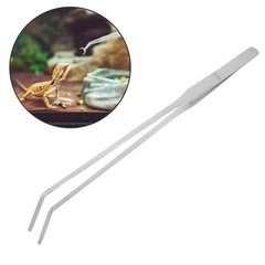 6Pcs Curved Stainless Steel Aquarium Tweezers Reusable Fish Tank Accessories