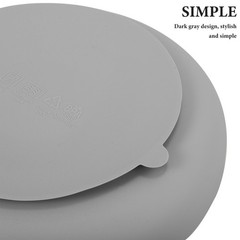Stable Silicone Plate Elderly Feeding Plate Leakproof Food Eating