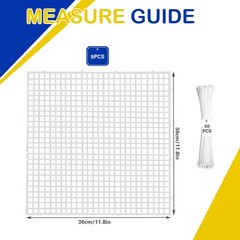9 PCS Dog Crate Divider Panel with Ties, 11.8″ x 11.8″ Transparent PVC Pet Ke…
