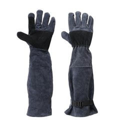 Resistant Pet Training Gloves Flexible Elbow Length Arm Guards Leather Polyester