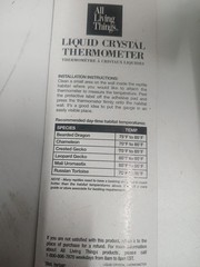 All Living Things Liquid Crystal Reptile Tank Thermometer